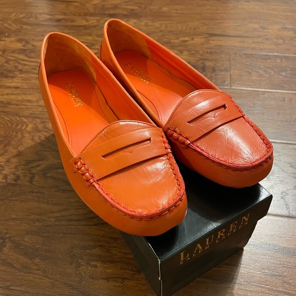 Lauren Ralph Lauren Shoes - Lauren Ralph Lauren Corita Orange Shoe Flat Loafers Size 7.5 BRAND NEW UNUSED